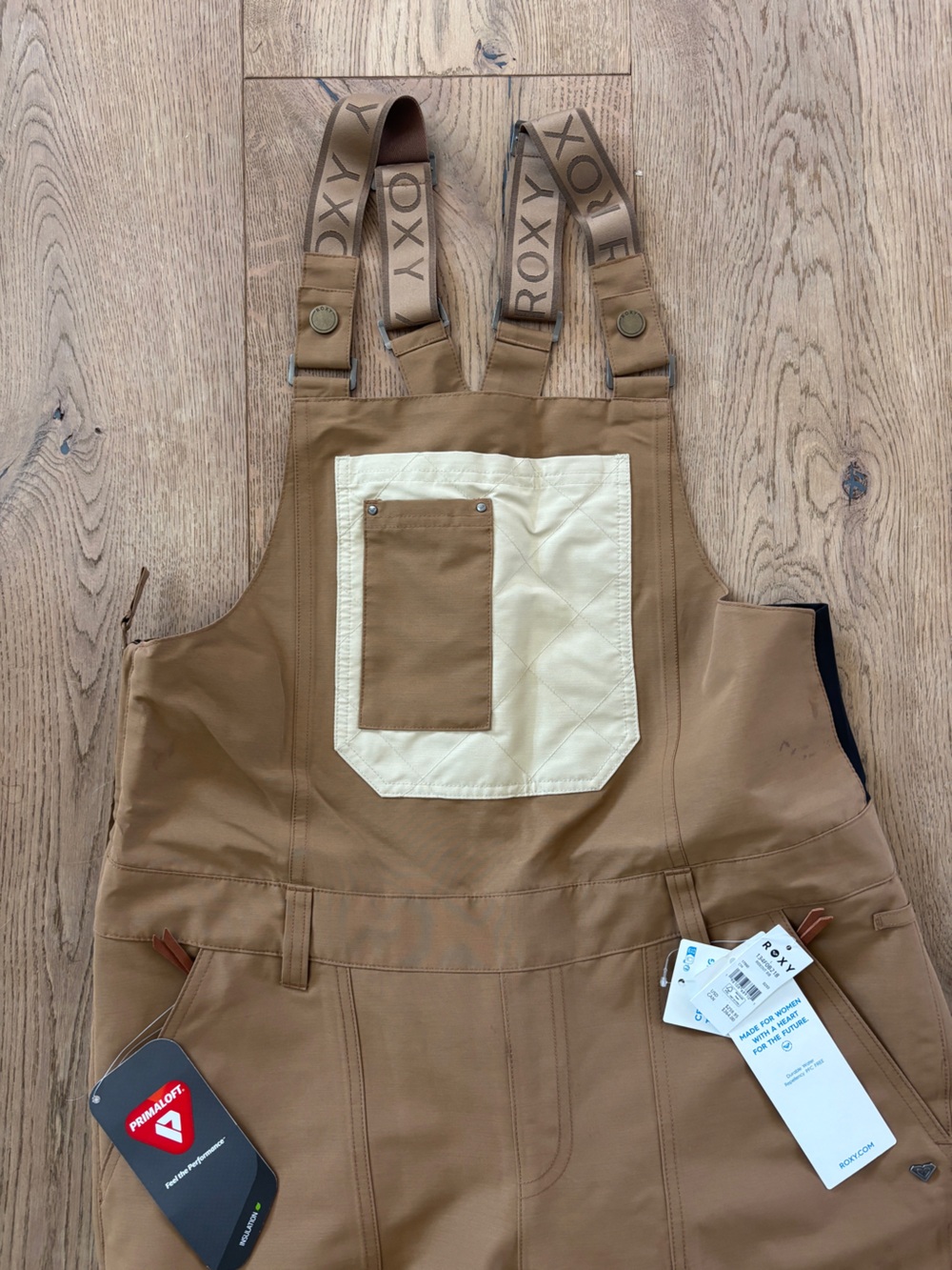 Roxy Womens Slim Fit Rideout Snow Bib Overalls – 15K Waterproof, Insulated - Picture 11 of 12